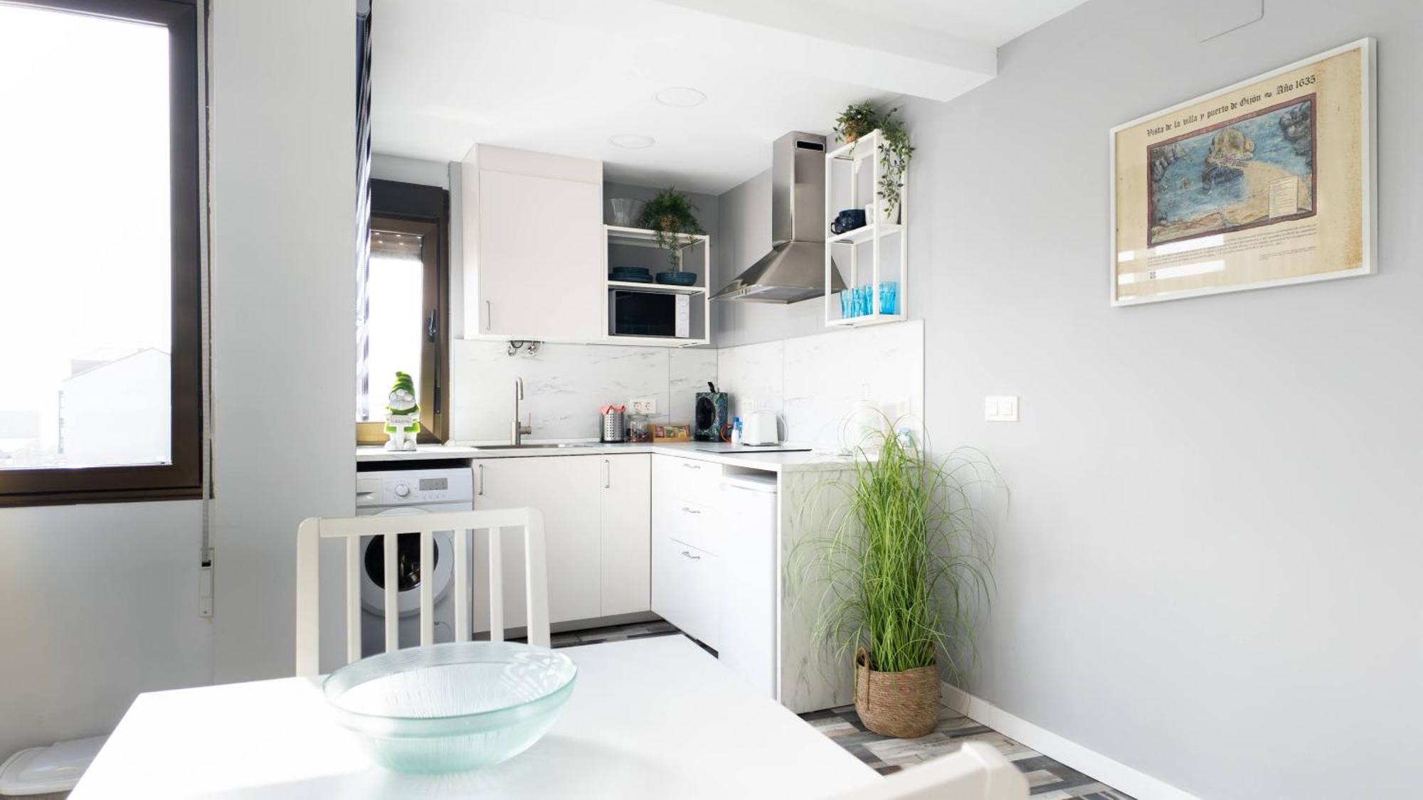 Loft En Gijon - Cimavilla Con Vistas Al Cerro المظهر الخارجي الصورة
